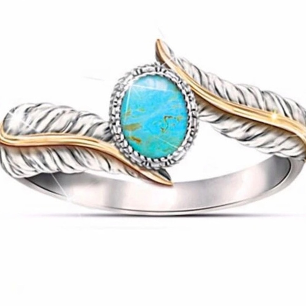 Sterling Silver Ova Blue Stone Ring
